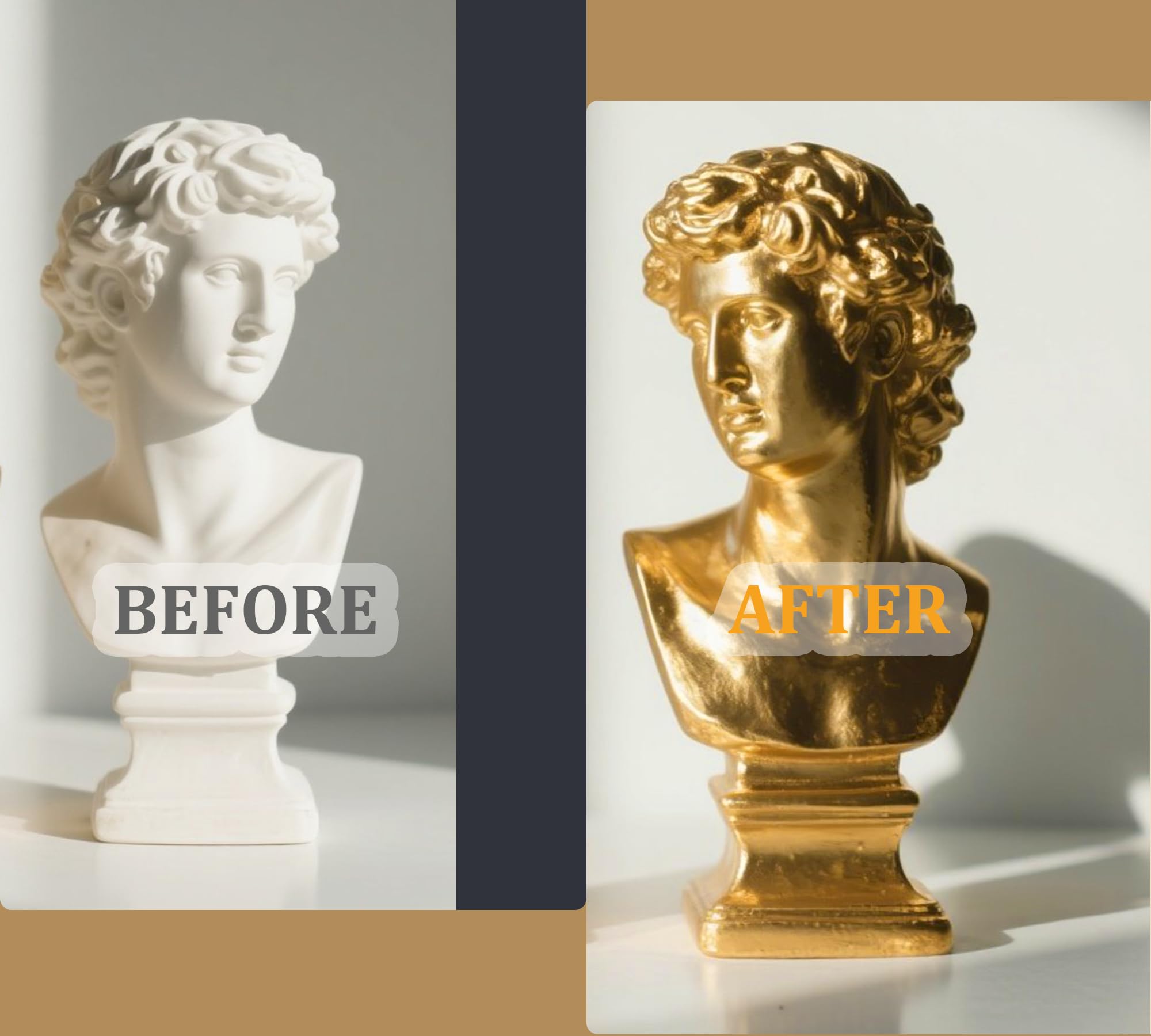 Liquid Gold Leaf Paint, Acrylic Paint Metallic Gold 100ml and Gloss Varnish 100ml, Shiny Rich Gold Liquid Gilding for Art Painting, Ideal for Craft Canvas Fabric, Non Fading, Non Toxic, Water-Based