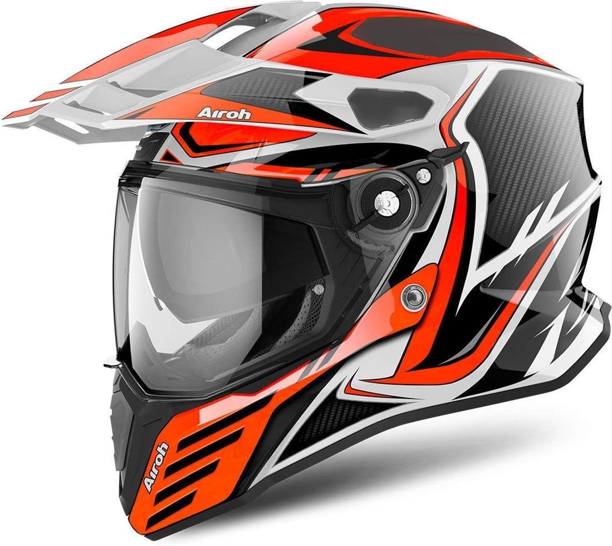 HELMET AIROH COMMANDER CARBON ORANGE GLOSS M Amazon.co.uk Car & Motorbike