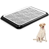Mifoci Dog Pee Pad Holder Potty Tray Portable Dog Litter Box Toilet Training for Indoor Outdoor Small Medium Large Pet Puppy(Black,25.59 x 18.9 Inches,2 Pcs)