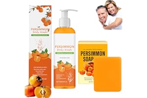Persimmon Soap Set for Old People Smell — Natural Persimmon Soap Bar& Boby Wash, Extreme Odor Control, Made for Sensitive & M