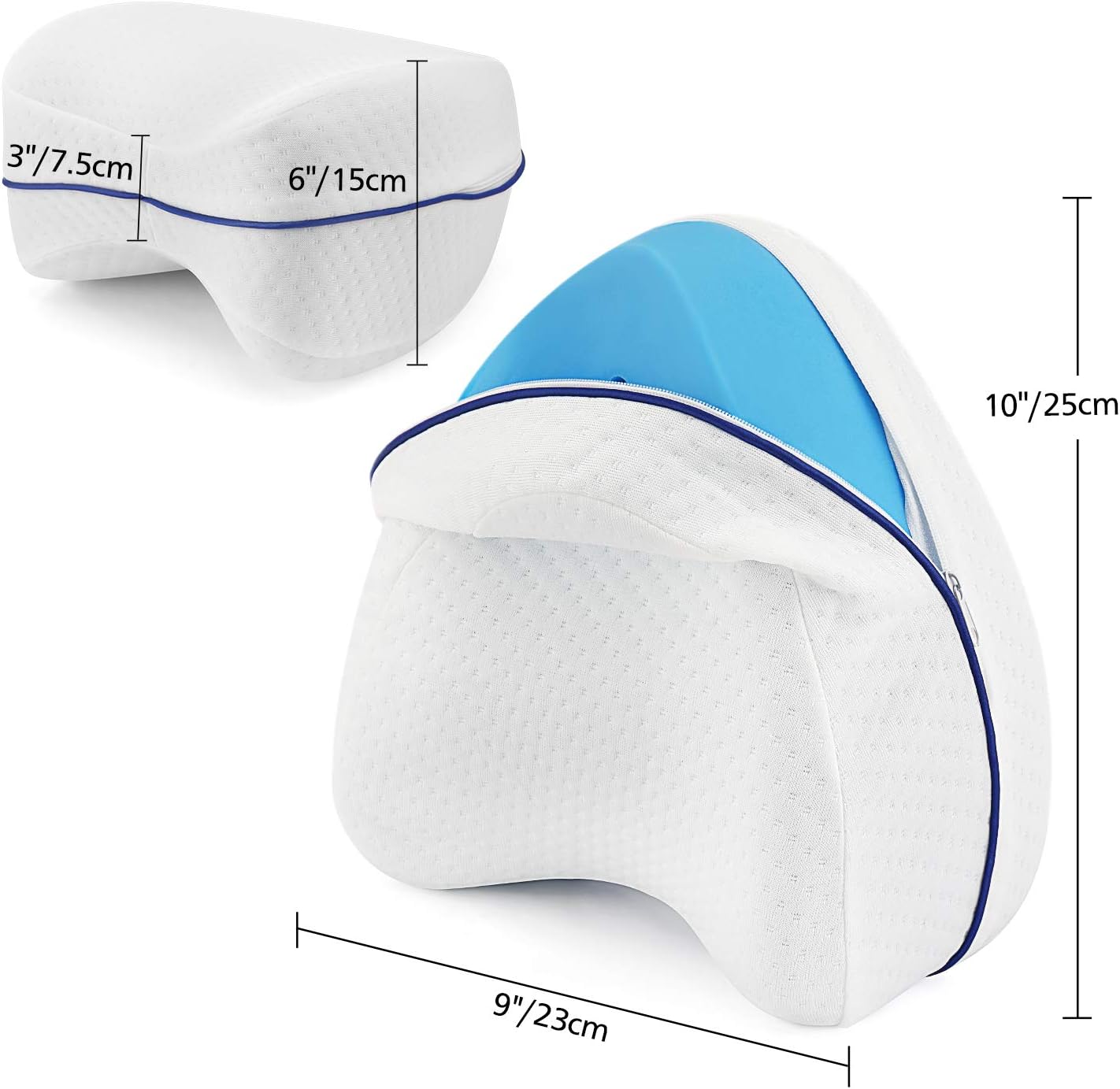 JORAIR Knee Pillow, Leg Pillow with Riser Vent, Knee Pillow for Sleeping, Back Pain, Leg Pain, Pregnancy, Hip and Joint Pain: Home & Kitchen