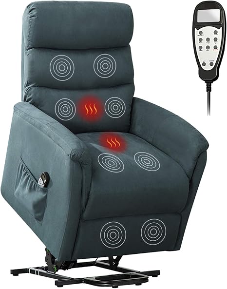 bonzy home silla reclinable con control remoto con masaje por vibracion y calor silla reclinable electrica con elevacion asiento de cine en casa