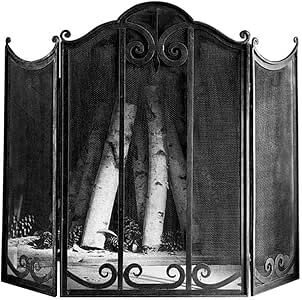 Pantalla De La Chimenea ABL 3-Panel De Pantalla De La Chimenea