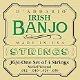D'Addario J63i Irish Tenor Banjo Strings, Nickel, 9-30
