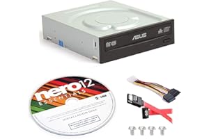 Asus DRW-24B1ST-KIT 24x Internal DVD Burner + Nero 12 Essentials Burning Software + Sata Cable Kit