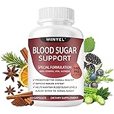 Blood Sugar Complex Supplement - with Cinnamon, Bitter Melon, Chromium, Mulberry, Alpha Lipoic Acid, 60 Capsules