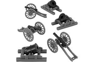 BMC TOYS BMC Revolutionary War Cannon & Mortar - Miniature 6pc Plastic Soldiers Accessory