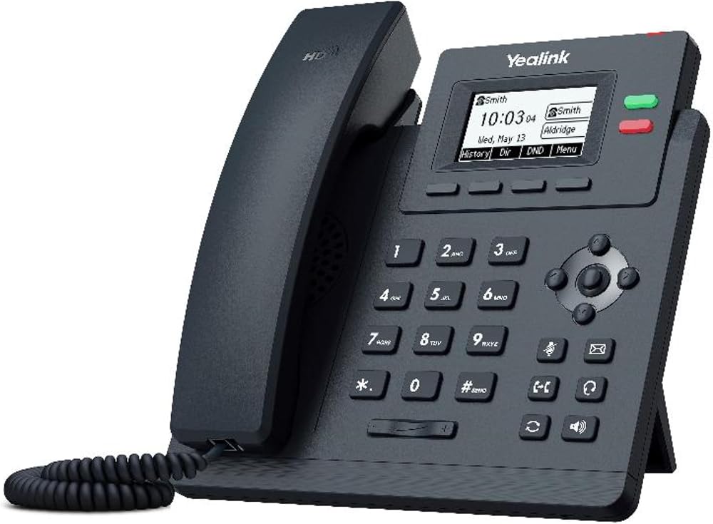 Yealink SIP T31G Entry Level HD Gigabit IP Corded Phone with Large LCD Display