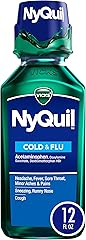 Vicks NyQuil Cold and Flu Relief Liquid Medicine, Powerful Multi-Symptom Nighttime Relief for Headache, Fever, Sore Throat, M