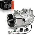 A-Premium Air Conditioner AC Compressor with Clutch Compatible with Nissan Altima 2.5L 2007 2013-2018, Rogue 2.5L 2014-2020, VCS-14EC Style (Not DKS17D), w/Two Plugs