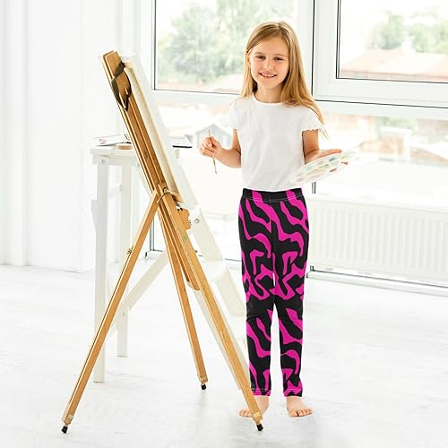 Zebra 80s 90s Style Baby Girls Toddler Leggings Fashionable Exotic
