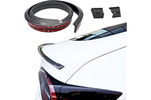 Vacallity Carbon Fiber Universal Spoiler for Car Rear Trunk Spoiler Lip Roof Window 4.9ft, Car Exterior Accessorry Universal and Punch-Free