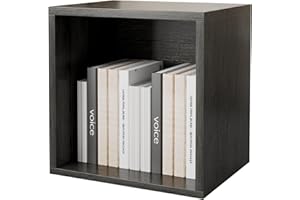 FUSUNBAO Magic DIY Cube Storage Organizer Stackable Cubes for Home Books Clothes Toy-Modular Cubby Storage System-Office Cubical-Bookcase Closet(French Oak,General Cube)