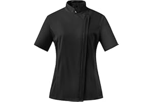 Ubon Women's Chef Coat Side Mesh Vent Zipper Chef Jacket