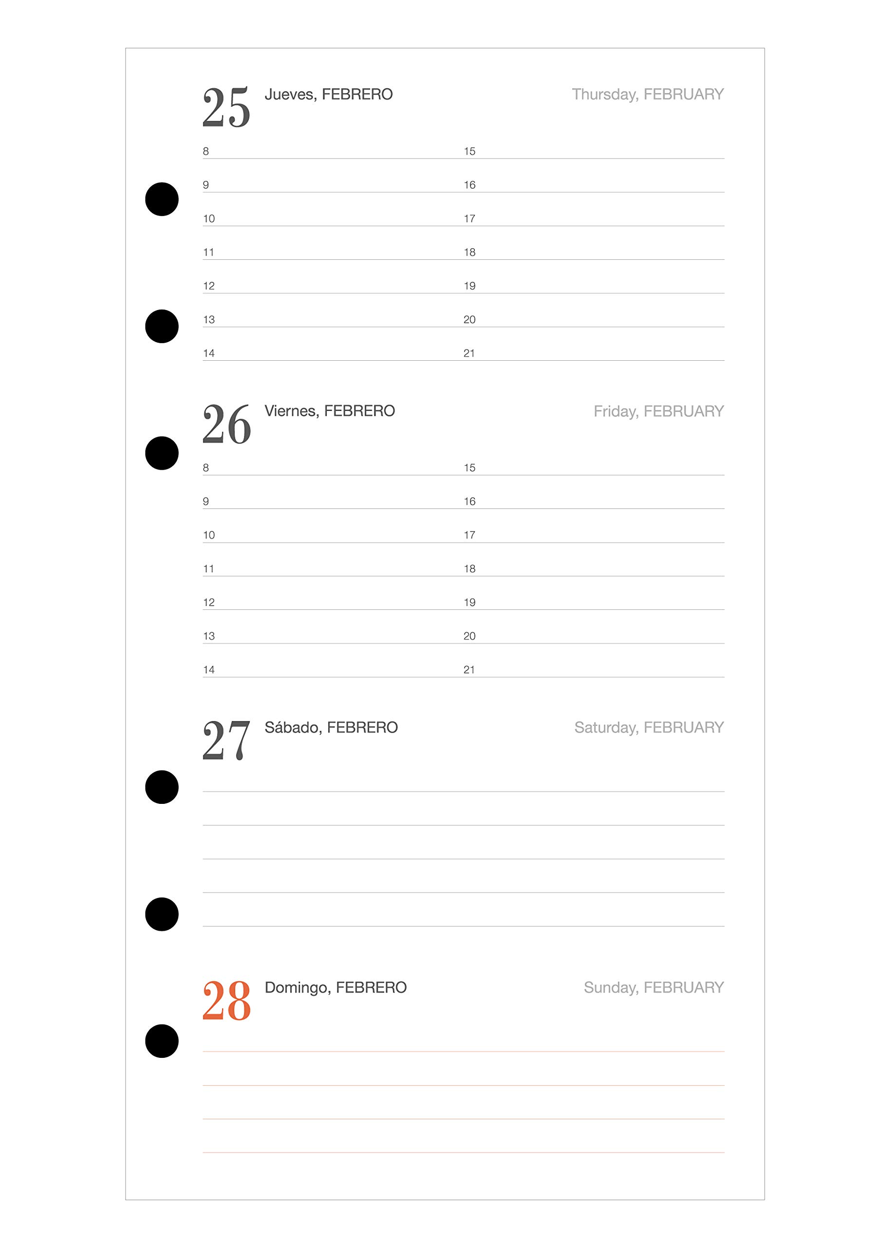 Miquelrius 24049 – Agenda 2020 Refill Year Integral, Week View Horizontal (155 x 213 mm), Tabletop, Catalan