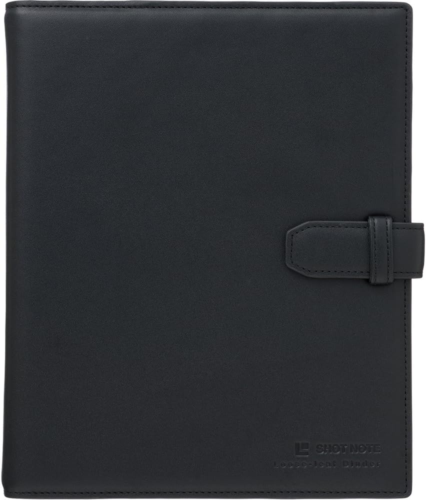Jim King shot notebook leather loose-leaf binder A5 9182LB black