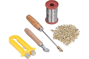 Zerodis Beekeeping Supplies Tools Set, Bee Starter Tools Kit Wire Embedder Beehive, Wire Tensioner with Copper Eyelets Iron Wires