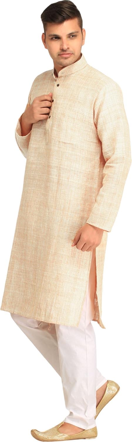 exotic india pure handspun khadi kurta pyjama