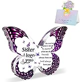 Best Sister Gifts Ideas,To My Sister Butterfly Acrylic Desk Decor Presents Valentines,Birthday, Mothers Day, Christmas Gifts