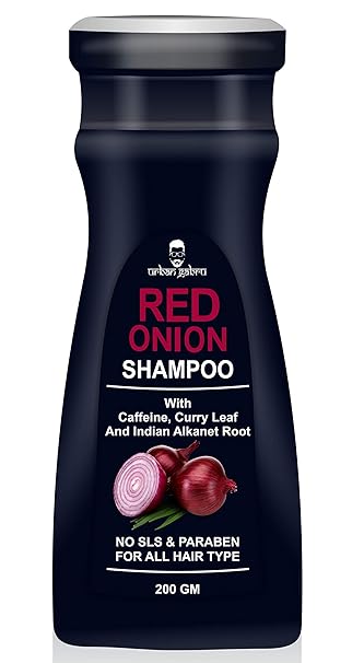 UrbanGabru Natural Onion shampoo for hair strengthening & hairfall control - Paraben & Sulphate free 200gm