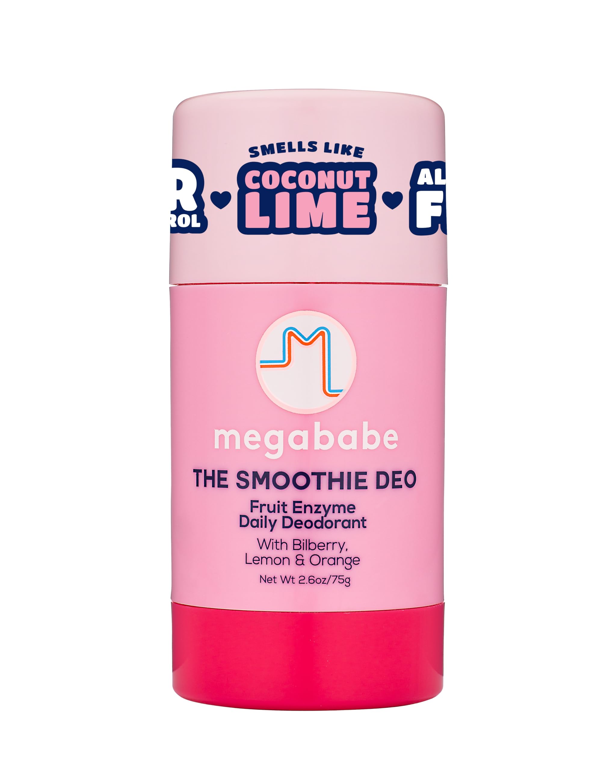 Photo 1 of Megababe Daily Deodorant -The Smoothie Deo with 72 hour Odor Protection | Coconut & Fruit Enzymes | Aluminum-Free, All Natural | Free from Parabens, Sulfates & Phthalates | 2.6 oz