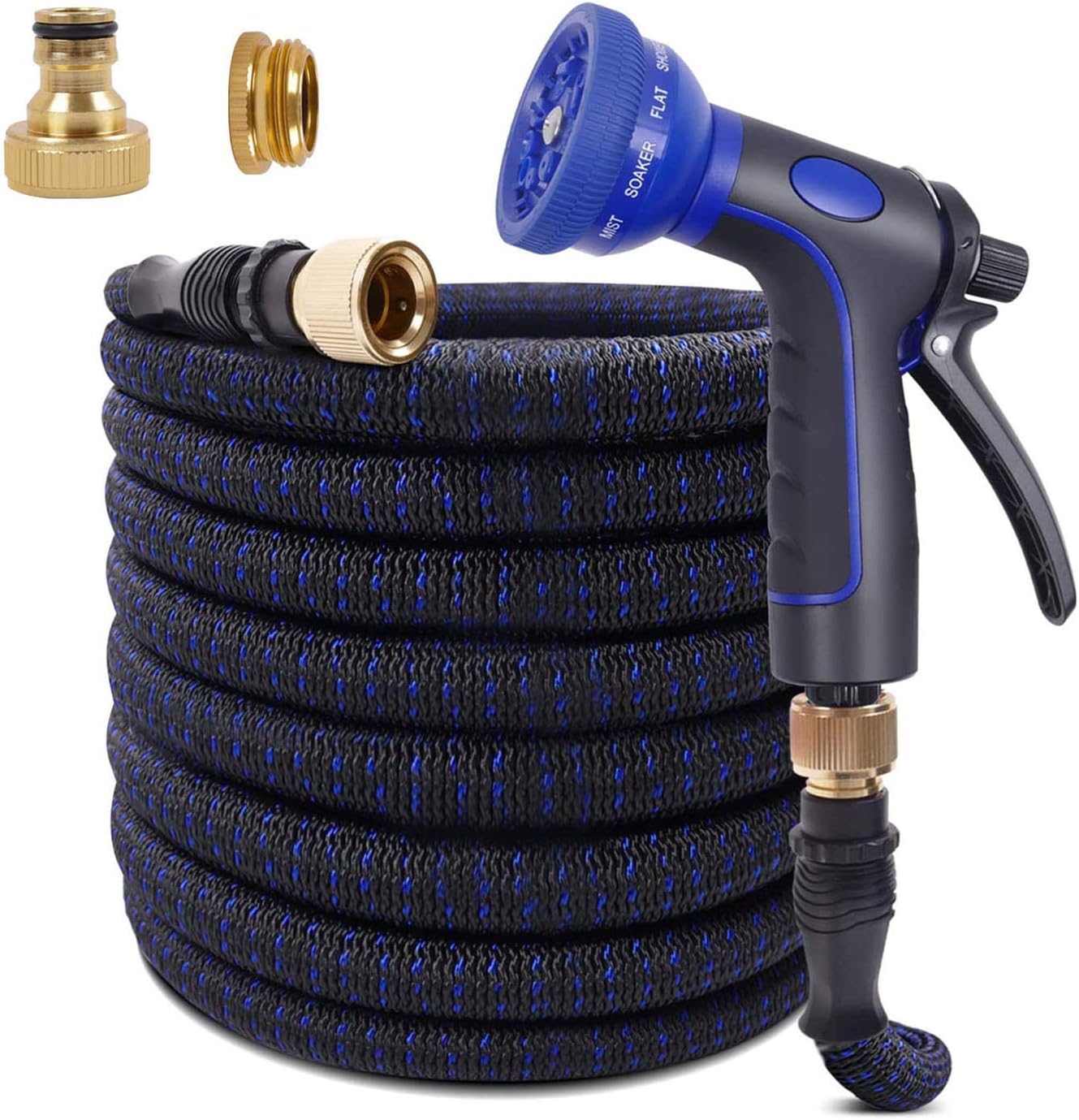 KAREEME 50ft Expandable Garden Hose Upgraded Flexible Water Hose with
