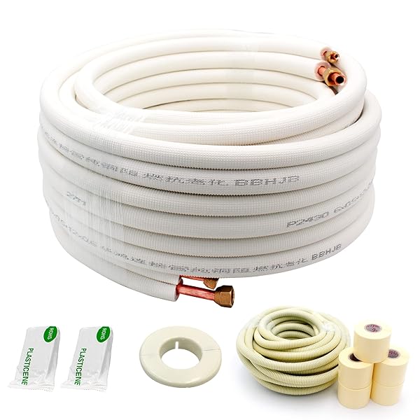HANSUM MINI SPLIT LINE SET,3/8″ 5/8″ OD COPPER...