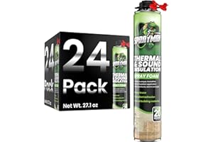 Sprayman Spray Foam Insulation (480 Sq.Ft.) - Closed Cell Polyurethane Expanding Foam Sealant, Thermal & Acoustic Protection for Wall and Attic - Gun & Cleaner NOT Included, 27.1 oz, 24 Pack
