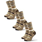 COZYZERO 3 Pairs Merino Wool Hiking Crew Socks for Men & Women - Breathable Warm Thermal Winter Cushioned Wool Boot Socks