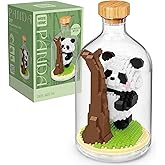 OLTLYUNH Creative Panda Toy Building Set,Adult Mini Animal Friend Set,Party Favors Gift for Friends,Animal Lover Office Home Decor Building Block Kit,New Year Easter Birthday Gift for Family(Hiding)