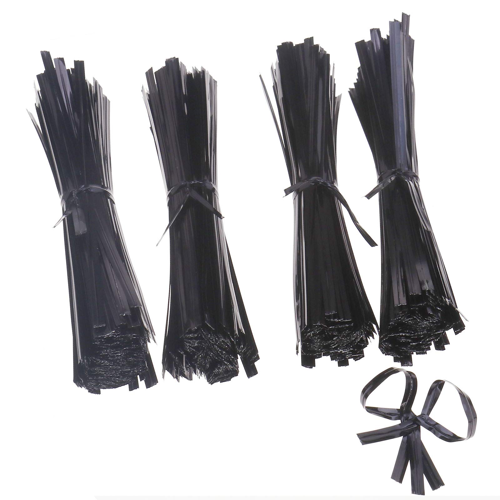 ENET Black Plastic Coated Wire Ties Twist Ties 150mm General Use, 1000pcs