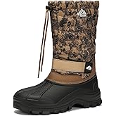 Kricely Men's Snow Boots Waterproof Non-Slip Outdoor Hiking Athletic Warm Fur Boot Comfortable Causual Cold-Weather Boots