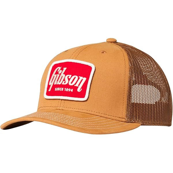 ジョージコックス5563NO CAP GIBSON Gibson Guitar Co. Trucker Hat, Red, White, and Blue at