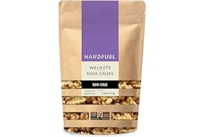 Handfuel 1lbs of Walnuts, 6g of Protein, Nutrient Rich, Gluten Free and Plant Based Raw Walnuts, Proudly Canadian Made - 454g