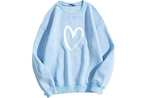GENERIC Cute Hoodies for Girls 10-12 Years Old Women's Graphic Sweatshirt Long Print Sleeve Casual Top Pullover