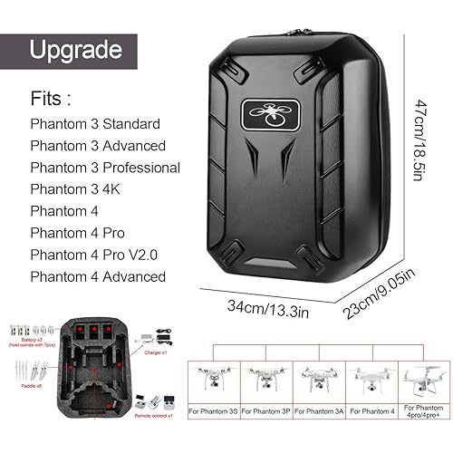 Backpack Case Bag for DJI Phantom 4, Phantom 4Pro Waterproof - Main Image