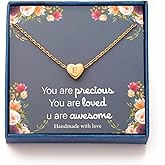 Tiny Gold Initial Heart Pendant Necklace Handmade Dainty Personalizd Alphabet Letter Name Necklace Choker Jewelry Gift for Wo