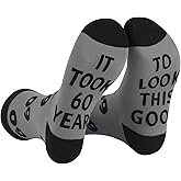 60th Birthday Gifts for Men, Funny 60 Year Old Socks for Him Dad Husband, Unique Fun Novelty 1966 60th Anniversary Ideas for Elderly Senior Citizen Christmas