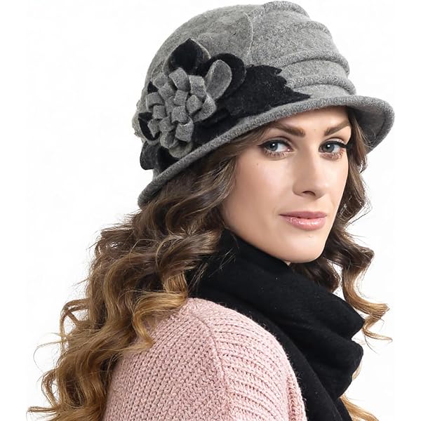 Wool Felt Vintage Cloche Fedora Derby Hat with Bow Adjustable FS Women main image 4