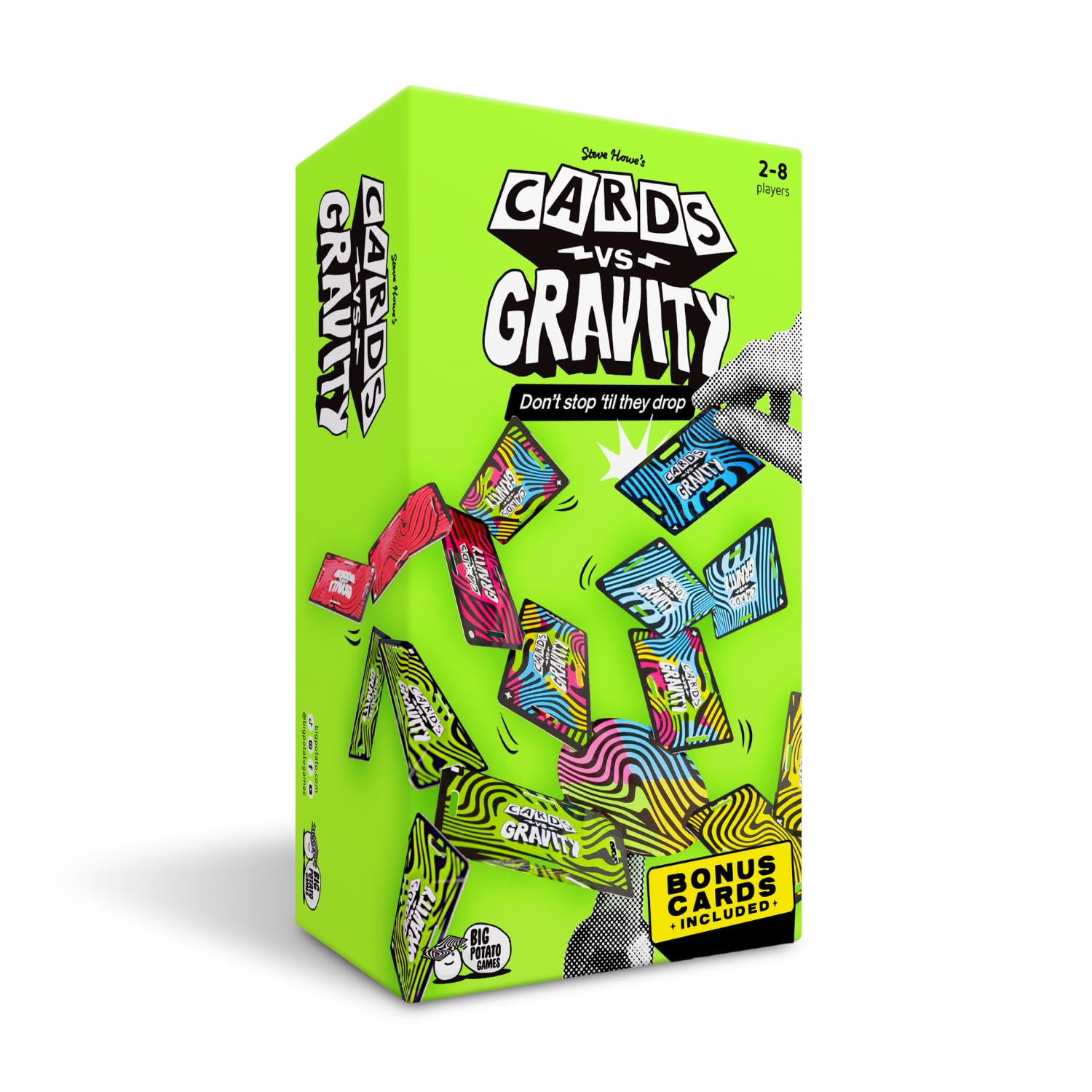 Cards Vs Gravity Pro: Includes Travel Bag and Extra Cards | Fun Family Travel Game for 2-8 Players, Best New Card Stacking Game