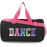 Dance Duffle Bag for Girls Sport Gym Bags Weekend Bag,Overnight Bag Dance Workout Duffel Bag with Adjustable Carry On and Handy Pouch for Dancers, Girls, Teens, Student Athletes (Style-1)