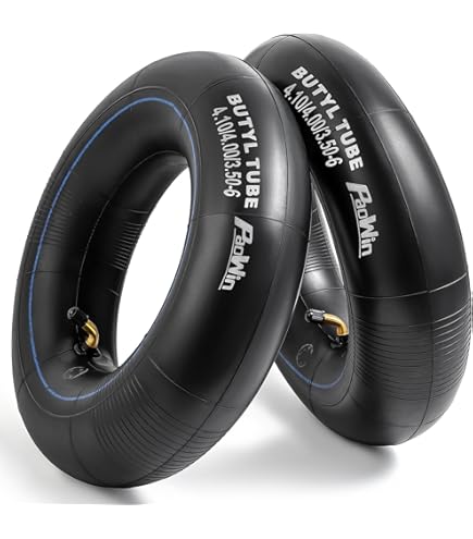 Lot De 2 Chambres à Air 4.10/3.50-5 Valve Coudée TR87 - Pour Tondeuses Brouettes Tracteurs