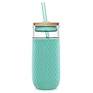 Ello Devon 20OZ Glass Tumbler with Straw