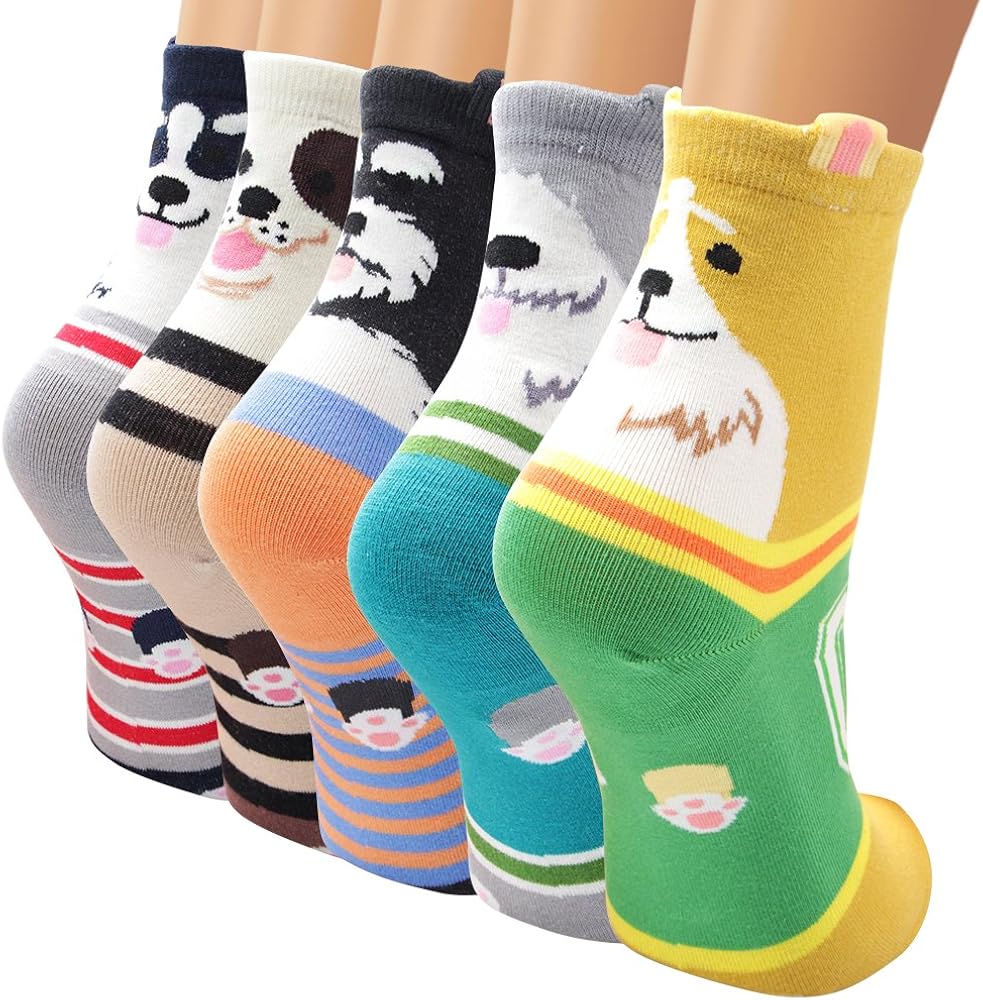 Produktbild Ambielly Socken Set: Tiersocken diverse Motive, Hunde 5Paar 80% Baumwolle Foto