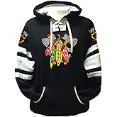 sweetlysynnd Fear The Feathers Game Day Chicago Hockey Hoodie Black/White