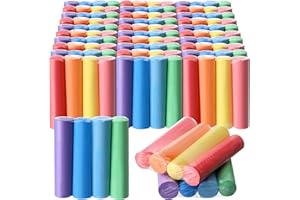 Chivertion 120 Pcs Sidewalk Chalks Set in 30 Count 4 Colors Non Toxic Jumbo Chalk for Party Gift Outdoor Art Play Painting(Rainbow Colors,Classic)
