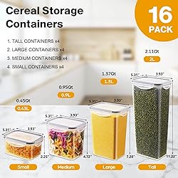 YASHE Airtight Pantry Storage Containers Set of