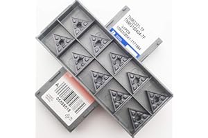 GBJ-1 10pcs TNMG331 TNMG160404-TF Carbide Inserts Turning Inserts for steel parts for MTJNR MTJNL Turning Tools (TNMG331-TF Gray)