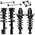 Detroit Axle - 8pc Suspension Kit for 2005-2010 Scion tC Complete Front Rear Struts with Coil Spring Sway Bar Links 2006 2007 2008 2009 Replacement Quick Install Ready Struts Shocks Assembly