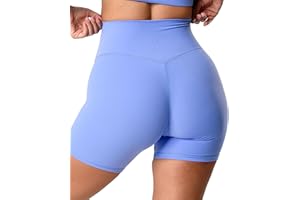 Kamo Fitness Featherlite Enhance 6" Women's Biker Shorts - No Front Seam, Soft, Butt-Lifting, High Waisted